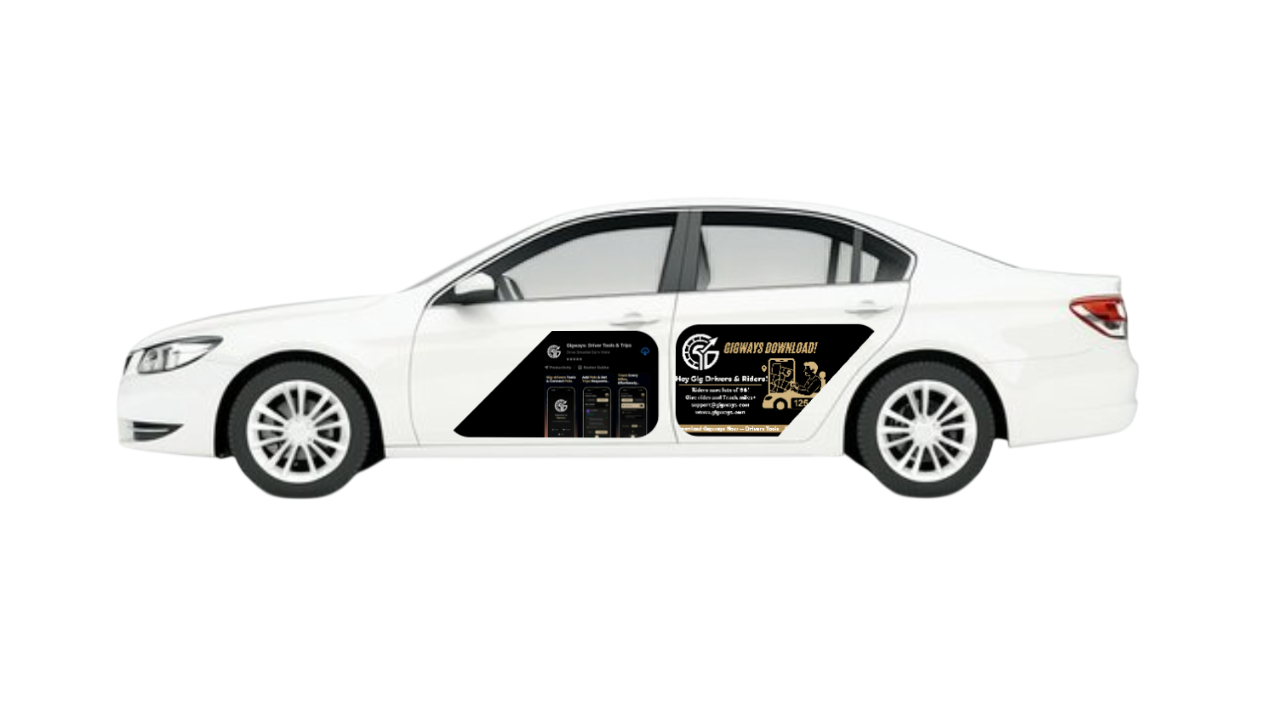 Car advertising wrap preview